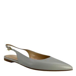 Gianvito Rossi Robbie Leather Slingback Flats Size 8 NEW